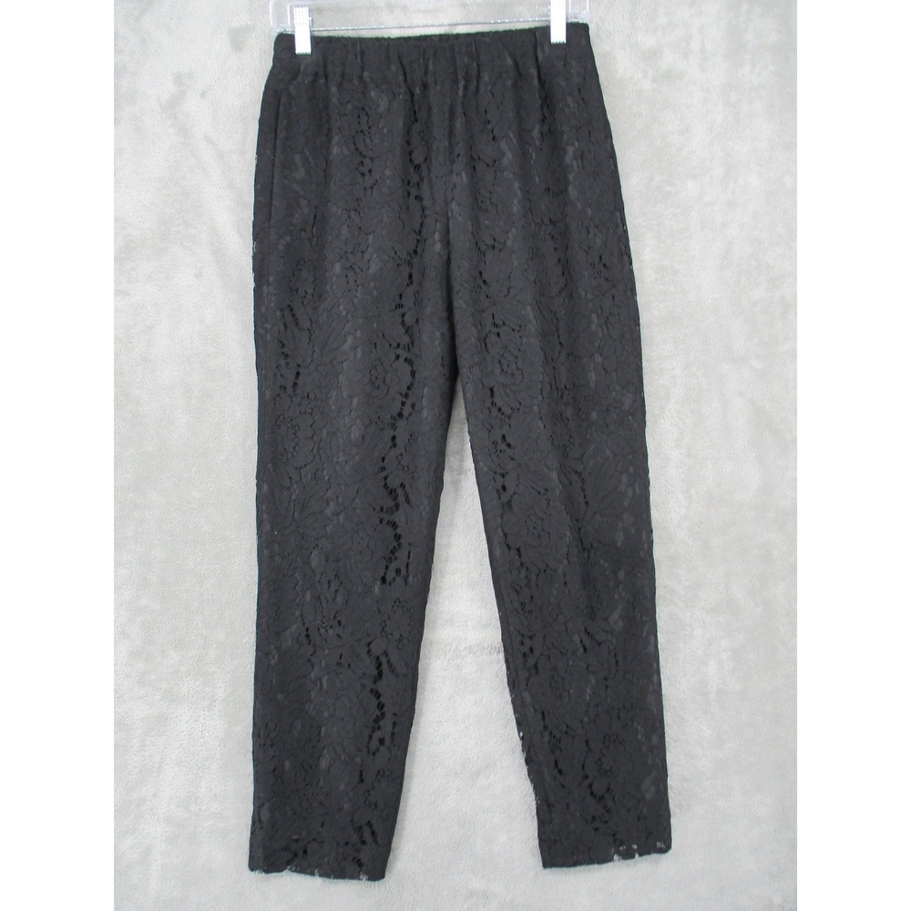 J Crew Pants Womens 2 Lace Ankle Trouser Romantic Office Dark Coquette Lined